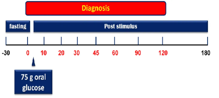 Fig. 2: Schematic representation of oral glucose tolerance test - OGTT 