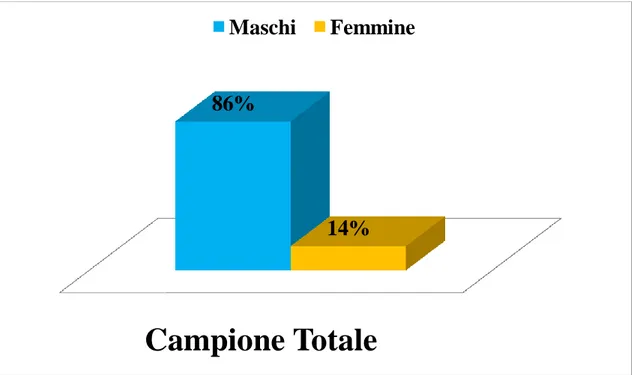 Figura 1. Percentuale di maschi e femmine  