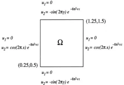 Figure 3.1: Computational domain and boundary conditions