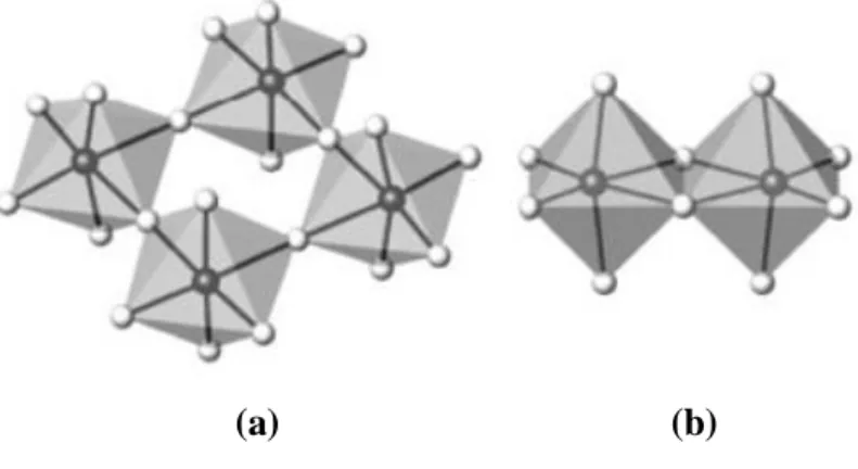 Figura 1.18. Struttura molecolare di MX 5  [(a) X = F; (b) X = Cl, Br, I]. 