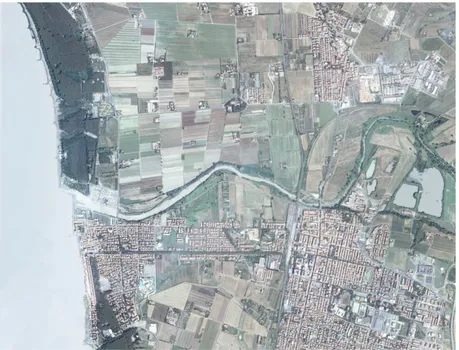 Figura 1: Vista aerea del centro urbano di Cecina