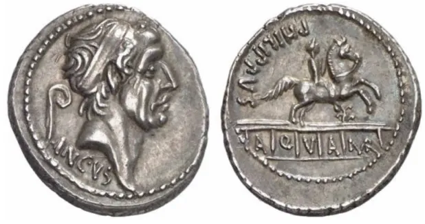 Fig. 4. L. Marcius Philippus.56 a.C.Denarius AR(3.52 gm).