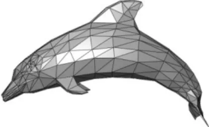 Figura 1.5: una mesh composta da diversi triangoli connessi che rappresenta un delfino.