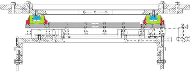 Figura 5.12b: struttura mobile con evidenziati cursori, barre e spessori prima delle modifiche 