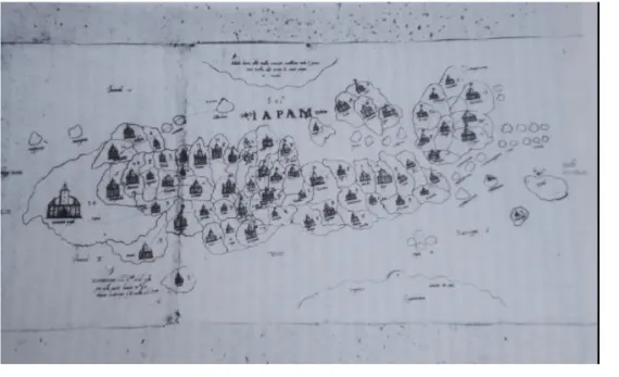 Figura 5 Mappa del  Giappone (ASFI,  Misc. Medicea  n° 