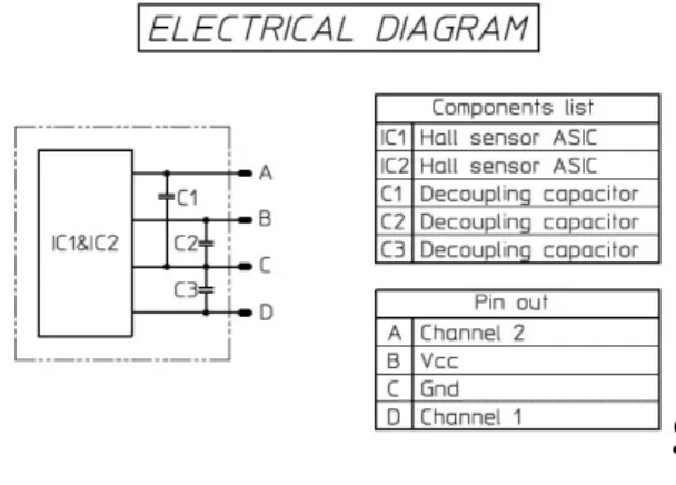 Figura 2.7 Diagramma elettrico del sensore 