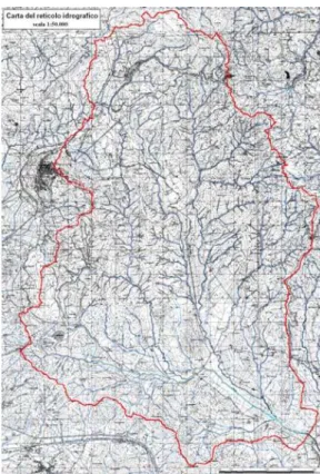 Figura 3.1 : bacino idrografico del fiume Bruna