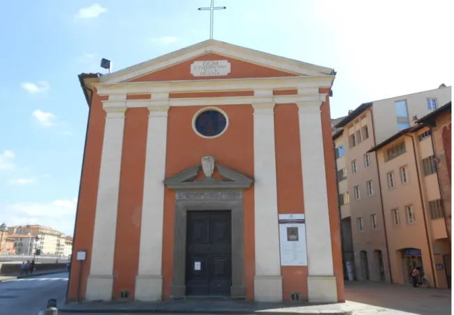 FIGURA 101: COLUCCI, F., abside e  campanile  della  chiesa  di  Santa  Cristina. 