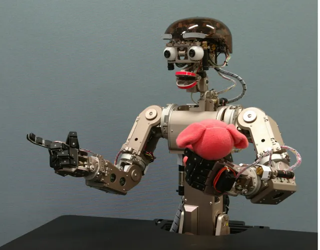 Fig. 1.7: Infanoid, il torso robotico umanoide progettato da Hideki Kozima.