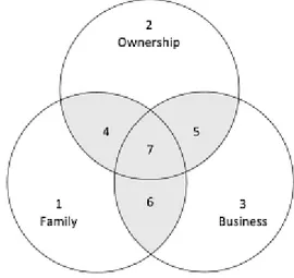 Figura 2  The Three Circle Model delle aziende familiari 