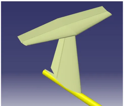 Figura 1.6   Rotazione delle superfici di controllo: particolare dei piani di coda. 