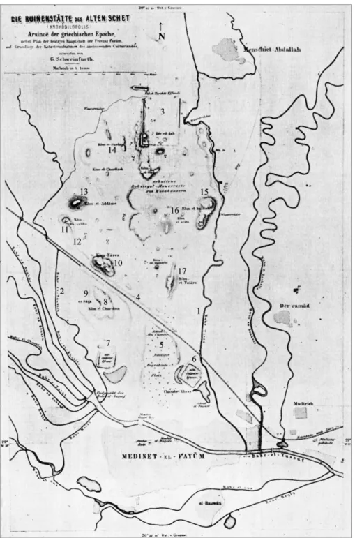 Fig. 3.6: Planimetria dell'area delle rovine di Arsinoe disegnata da G. 