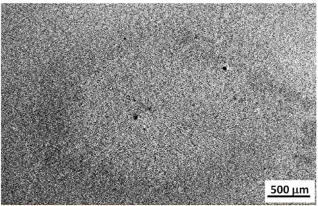Figure 5. SEM micrograph a low magnification of the area affected by laser pulse. 
