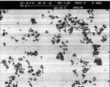 Fig. 1. SEM micrograph showing the typical microstructure of a 6061 Al alloy reinforced with 10%Al O 2 3 (W6A.10A.T6 by Duralcan).