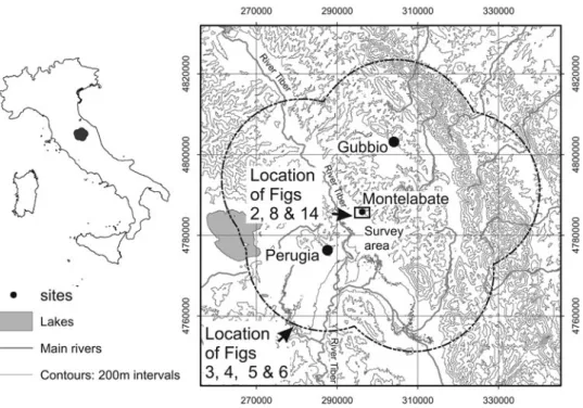 Fig. 1. Location of the study area in which the frontier is situated. (David Redhouse.) SIMON STODDART ET AL.