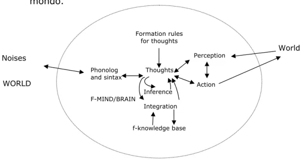 Figura 9: Il posto della semantica concettuale nella mente funzionalista 