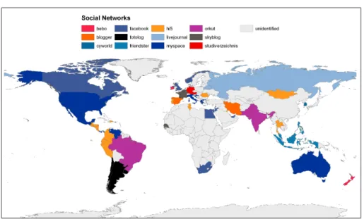Figure 1.1: Social networks spread (october 2007).