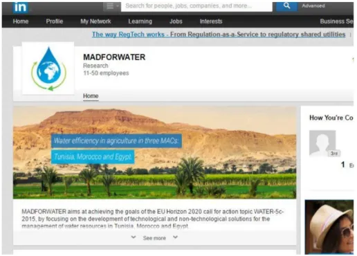 Figure 9: MADFORWATER LinkedIn page