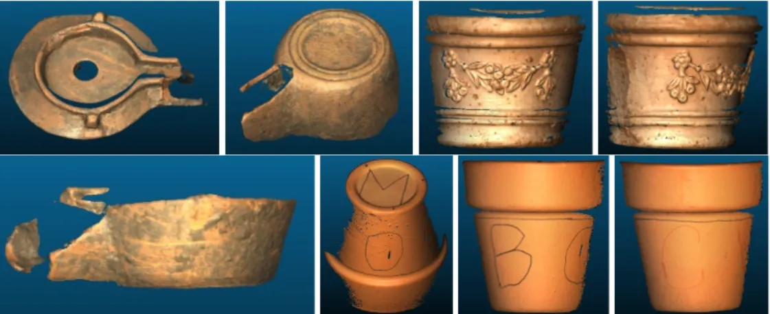 Figure 3.6: Samples of the scanned pottery 