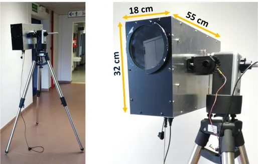Figure 3. The Illuminator Projection Box fixed on a tripod with a motorized alt-azimuth mount.
