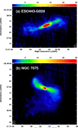 Figure A2. 4.9-GHz VLA images of (a) ESO443-G024 and (b) NGC 7075.
