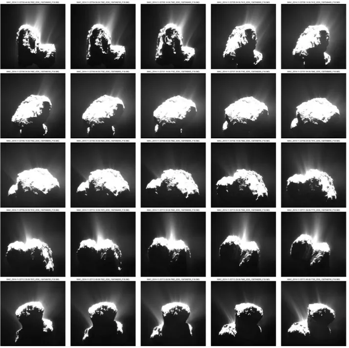 Fig. A.3. 25 WAC images from a sequence acquired on 22 November 2015 from a distance of 29 km and a sub-spacecraft latitude of –57 