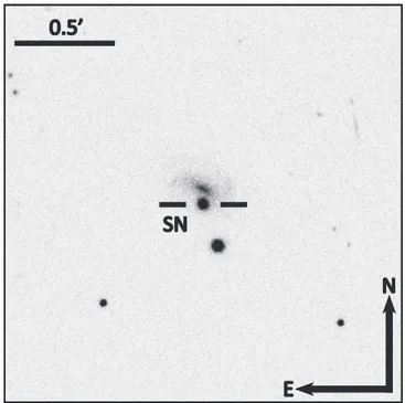 Figure 1. 2 ′×2′ g′-band image from the 2.6 m Nordic Optical Telescope showing ASASSN-15nx and its host GALEXASCJ044353.08-094205.8.