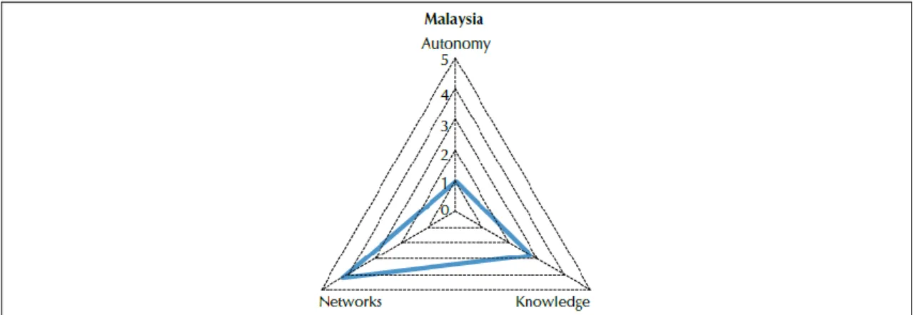 Figura 2.1. Modello 1 di professionalità docente, secondo l’OECD. Esempio della Malesia