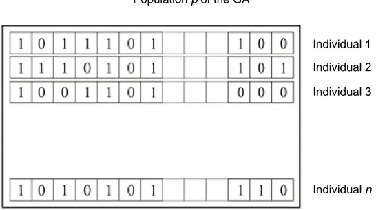 Figure 5.1 – Example of the composition of a population in the GA model. 