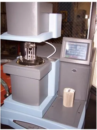 Figure  12.  Photo  of  the  Dynamic  Mechanical  Analysis  instrument  used  to  measure  the compressive modulus of the collagen scaffolds