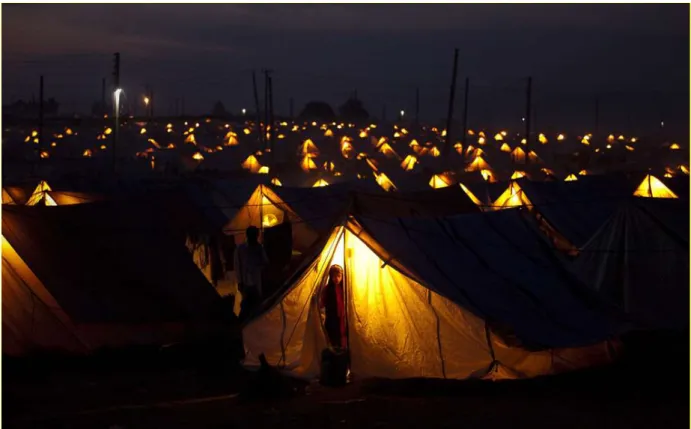 Figure 7: Night time picture of refugee camp in northwest Pakistan (Shah Mansour) 3