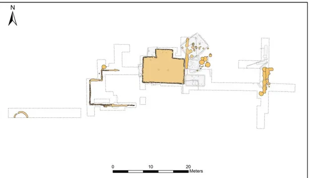 Figure 2.23  In orange, the  Early  Mississippian  features from Merrell Tract  – Beloit College  (I