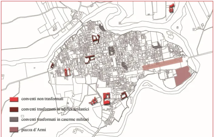 Figura 8 assetto urbano della città di Ascoli Piceno, anno 1861-62 