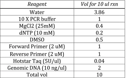 Table 1. PCR mix reagents for TRPM8, TRPA1 and TAS2R38 amplification. 