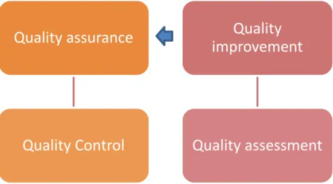 Figura 25: Il controllo qualità e la valutazione della qualità come procedure all’interno del quality assurance