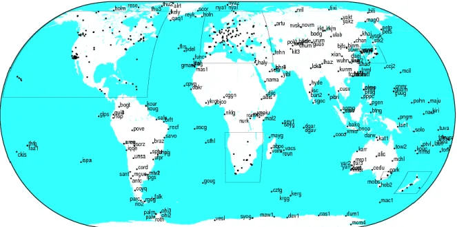 Figura 20 – IGS Tracking Network: la rete globale di stazioni permanenti GNSS gestita dall’IGS