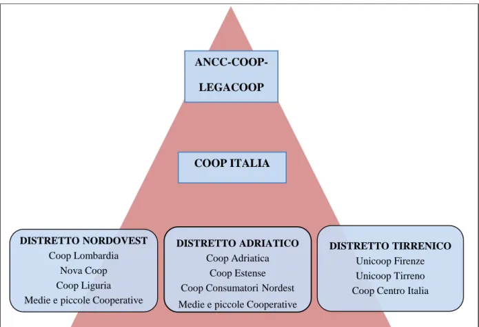 Figura 9 Schema organizzativo del sistema Coop 