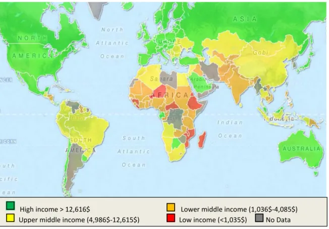 Figure n. 6 - World GDP per capita, PPP in 2012 (constant 2005 US$) 