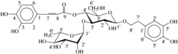 Figure 2. Chemical structure of verbascoside. 