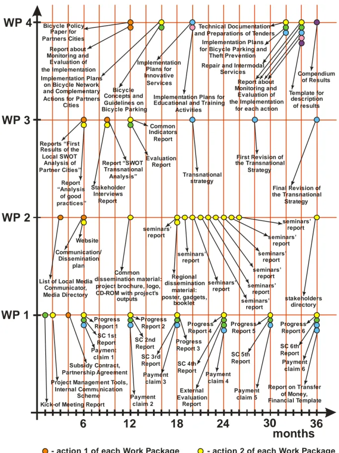 Figure 1.4 – Progress of the BICY project in the perspective of documents output  