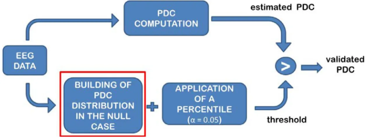 Figure 1.1 – Flow-chart describing the statistical validation process of functional connectivity  