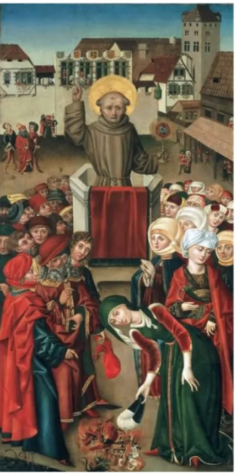 Fig.   4: Anonimo.  1465–75.  San  Giovanni da Capestrano presiede il rogo delle vanità e   dei   giochi