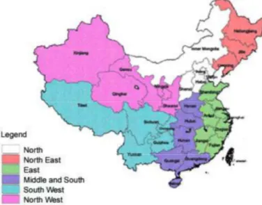 Figure 10 - Geography of Economic Regions of China