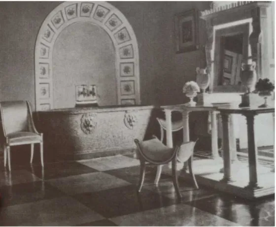 Foto antica della Sala della Toletta di marmo. Caserta, Palazzo Reale 