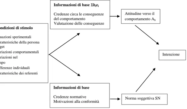 Fig. 1 – Il modello delle credenze di salute di Fishbein and Azjen [1975: 334]  
