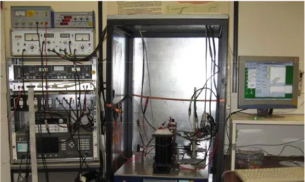 Figura 2.15 – Apparato strumentale SECM, inserito in una gabbia di Faraday. 