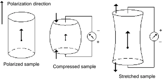 Fig. 3.2 – Direct piezoelectric effect 