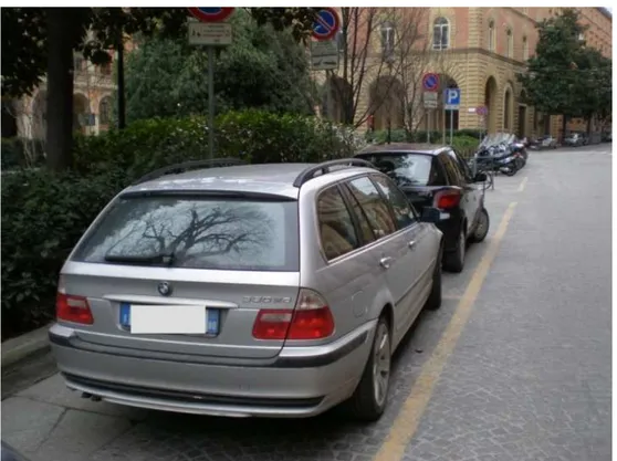 Fig. 4.3: Stalli occupati da auto in sosta (Piazza Cavour n°6) 