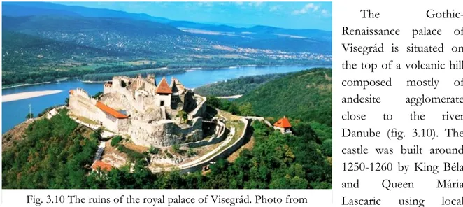 Fig. 3.10 The ruins of the royal palace of Visegrád. Photo from  http://jupiter.elte.hu 