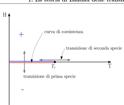 Figura 1.4: Diagramma di stato del ferromagnete uniassiale.